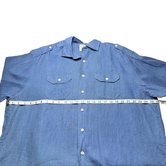 Brooks Brothers | Men | 100% Linen Roll Tab Long Sleeve Button Up Shirt | XL - Picture 5 of 13